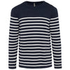 Striped Navy / Off White
