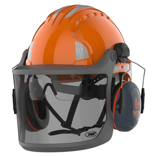 Capacete de Proteção Florestal com Protetores Auriculares-RAG-Tailors-Fardas-e-Uniformes-Vestuario-Pro