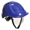 Capacete de Segurança Endurance Plus com Viseira Retrátil Incolor (PW54)-Azul-Único-RAG-Tailors-Fardas-e-Uniformes-Vestuario-Pro