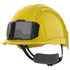 Capacete de Segurança com Porta-crachá Ventilado e Fecho de Cremalheira-Amarelo-Único-RAG-Tailors-Fardas-e-Uniformes-Vestuario-Pro