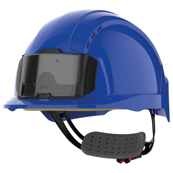 Capacete de Segurança com Porta-crachá Ventilado e Fecho de Cremalheira-Azul-Único-RAG-Tailors-Fardas-e-Uniformes-Vestuario-Pro