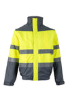 Casaco Acolchoado Bicolor c/ Capuz e Manga Destacável ALTA VISIBILIDADE-Amarelo/Cinza-S-RAG-Tailors-Fardas-e-Uniformes-Vestuario-Pro