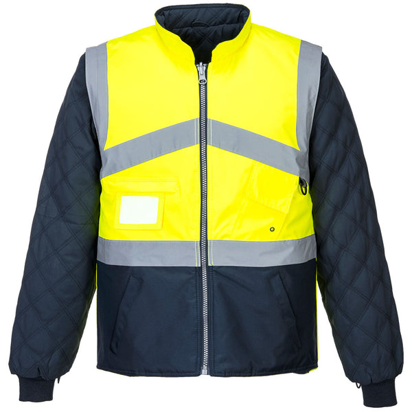 Casaco Bicolor Alta Visibilidade Reversível-Amarelo/marinho-XS-RAG-Tailors-Fardas-e-Uniformes-Vestuario-Pro