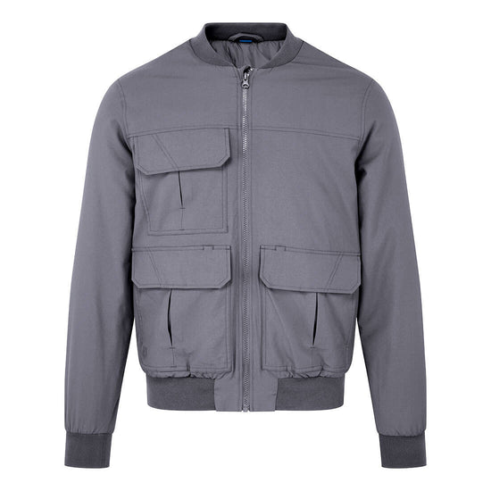 Casaco Bomber-Cinza Claro-S-RAG-Tailors-Fardas-e-Uniformes-Vestuario-Pro