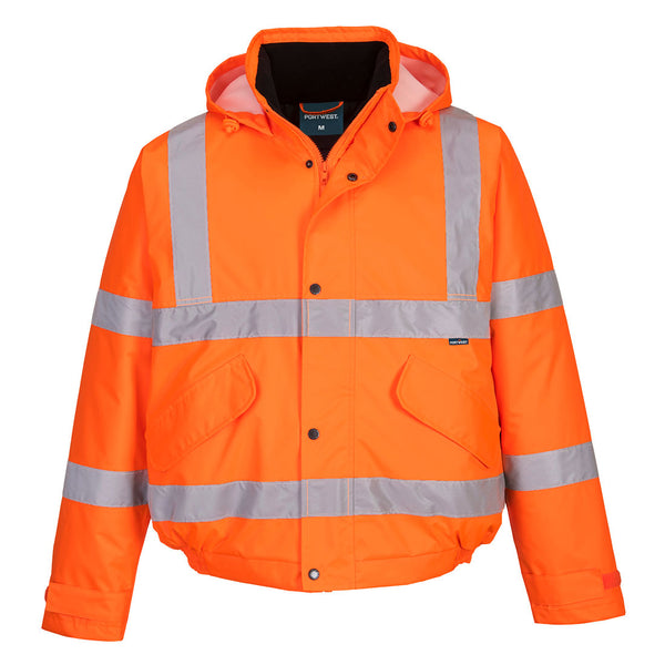 Casaco Bomber de Inverno de Alta Visibilidade Essential-Laranja-XS-RAG-Tailors-Fardas-e-Uniformes-Vestuario-Pro
