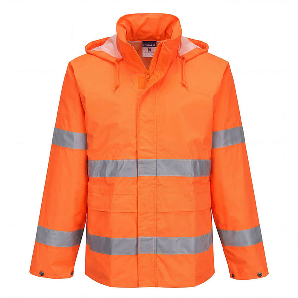 Casaco Impermeável de Alta Visibilidade Essential-Laranja-XS-RAG-Tailors-Fardas-e-Uniformes-Vestuario-Pro
