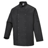 Casaco Jaleca de Chefs Suffolk-Preto-XS-RAG-Tailors-Fardas-e-Uniformes-Vestuario-Pro