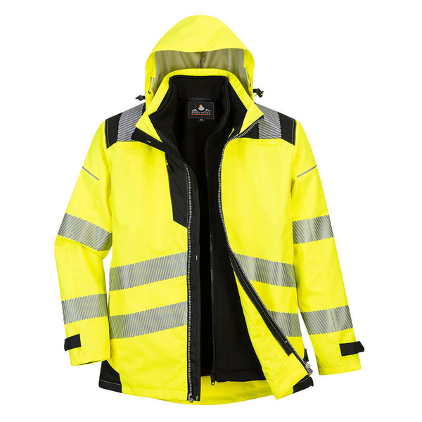 Casaco PW3 Hi-Vis 3 em 1-Amarelo/Preto-4XL-RAG-Tailors-Fardas-e-Uniformes-Vestuario-Pro