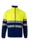 Casaco Polar Bicolor de Alta Visibilidade-AZUL ROYAL/AMARELO FLUORESCENTE - 09/20-XS-RAG-Tailors-Fardas-e-Uniformes-Vestuario-Pro