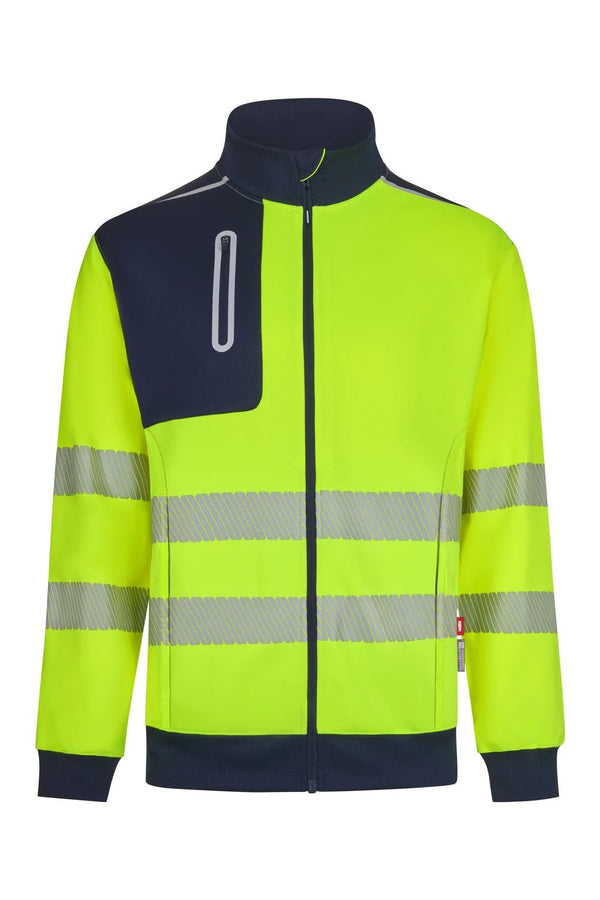 Casaco Polar Técnico de Alta Visibilidade V.Dynamix Hi Vis-Azul Navy/amarelo Fluorescente - 61/20-S-RAG-Tailors-Fardas-e-Uniformes-Vestuario-Pro