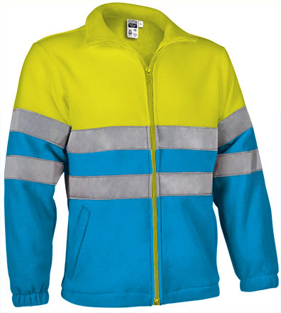 Casaco Polar de Alta Visibilidade Adamantina-amarelo fluor-azul tropical-S-RAG-Tailors-Fardas-e-Uniformes-Vestuario-Pro