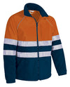 Fiore arancione/blu navy
