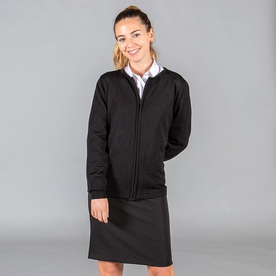 Casaco Senhora Malha Fina c\fecho Portalegre-Preto-S-RAG-Tailors-Fardas-e-Uniformes-Vestuario-Pro
