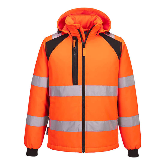 Casaco Softshell Almofadado WX2 (2L) de Alta Visibilidade-Laranja/preto-S-RAG-Tailors-Fardas-e-Uniformes-Vestuario-Pro
