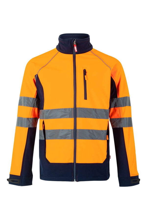 Casaco Softshell Bicolor de Alta Visibilidade-Laranja/Marinho-S-RAG-Tailors-Fardas-e-Uniformes-Vestuario-Pro