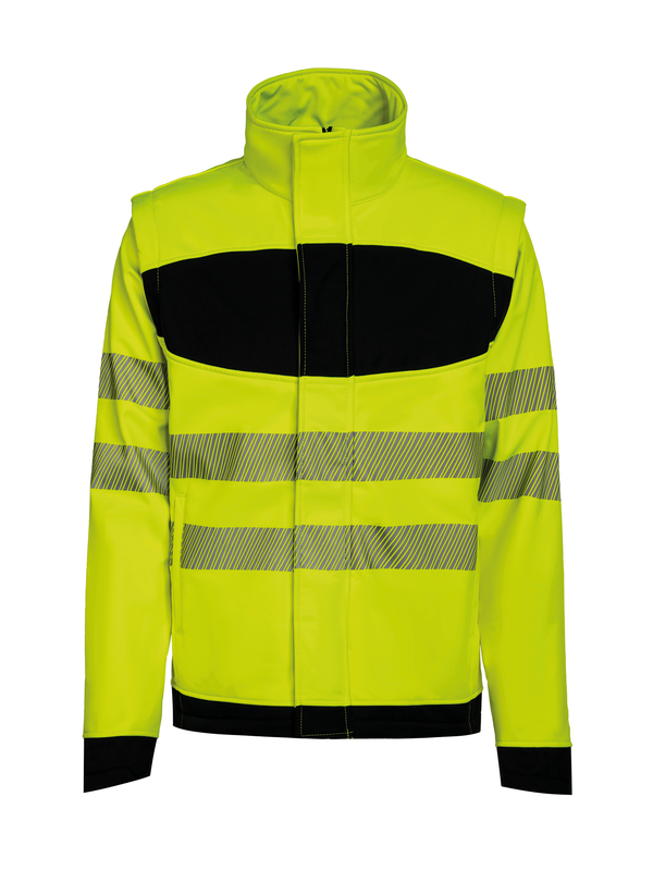Casaco Softshell de Alta Visibilidade-Amarelo Alta Visibilidade / Preto-S-RAG-Tailors-Fardas-e-Uniformes-Vestuario-Pro