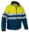 Casaco Softshell hidrorrepelente com Ananindeua-Amarelo Flor/Azul Marinho-S-RAG-Tailors-Fardas-e-Uniformes-Vestuario-Pro