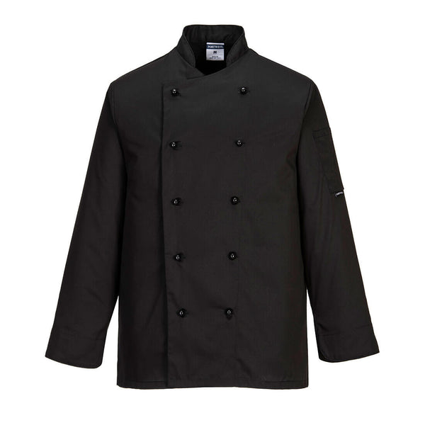 Casaco Somerset Chefs L/S-Preto-XS-RAG-Tailors-Fardas-e-Uniformes-Vestuario-Pro