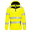 Casaco com capuz DX4 Hi-Vis 1/4 Zip-Amarelo/Preto-4XL-RAG-Tailors-Fardas-e-Uniformes-Vestuario-Pro