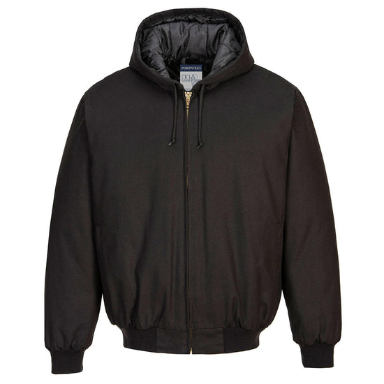 Casaco com capuz forrado a tecido de pato-Preto-S-RAG-Tailors-Fardas-e-Uniformes-Vestuario-Pro