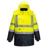 Casaco de Alta Visibilidade Contrast para Tráfego 7-em-1-Amarelo/marinho-XS-RAG-Tailors-Fardas-e-Uniformes-Vestuario-Pro