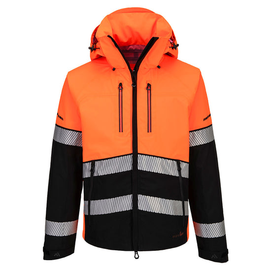 Casaco de Chuva EV4 Hi-Vis (3L)-Laranja/preto-S-RAG-Tailors-Fardas-e-Uniformes-Vestuario-Pro
