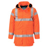 Casaco de Chuva Leve Ignífugo Bizflame de Alta Visibilidade-Laranja-S-RAG-Tailors-Fardas-e-Uniformes-Vestuario-Pro