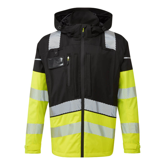 Casaco de Chuva Ultimate Modular de Alta Visibilidade com Colete Amovível-Amarelo/preto-S-RAG-Tailors-Fardas-e-Uniformes-Vestuario-Pro