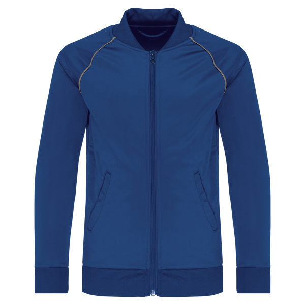 Casaco de Fato de Treino com Risca de Criança-Azul Royal Escuro-4/6 Anos-RAG-Tailors-Fardas-e-Uniformes-Vestuario-Pro