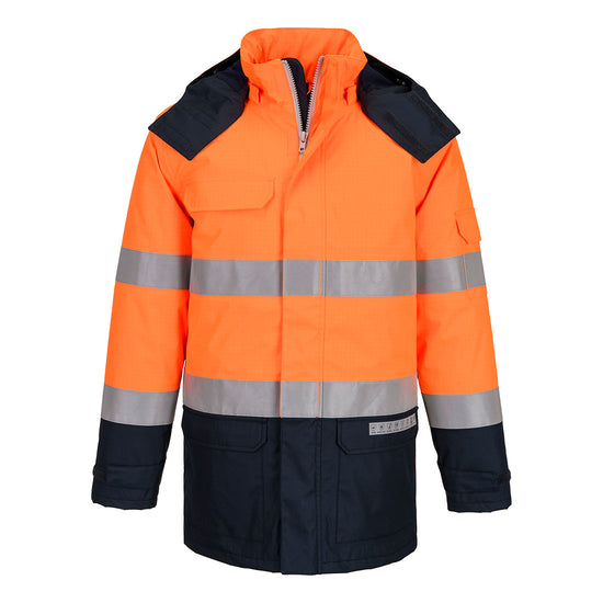 Casaco de Inverno Bizflame Rain+ Alta Visibilidade Multinorma Contrast FR-Laranja/Marinho-S-RAG-Tailors-Fardas-e-Uniformes-Vestuario-Pro