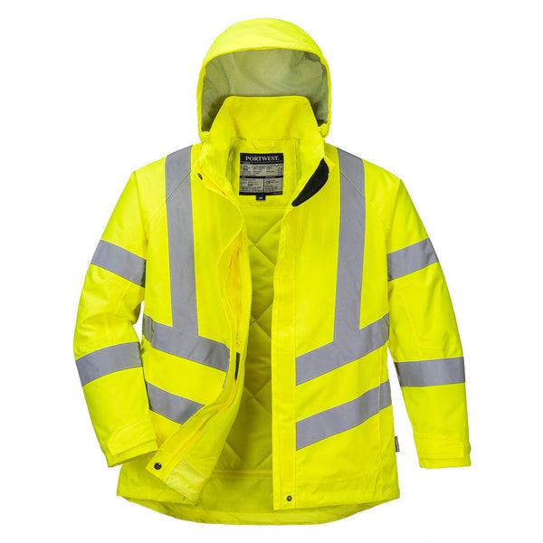 Casaco de Inverno Hi-Vis para mulher-Amarelo-L-RAG-Tailors-Fardas-e-Uniformes-Vestuario-Pro