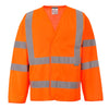 Casaco de banda e bracelete Hi-Vis L/S-Laranja-L/XL-RAG-Tailors-Fardas-e-Uniformes-Vestuario-Pro