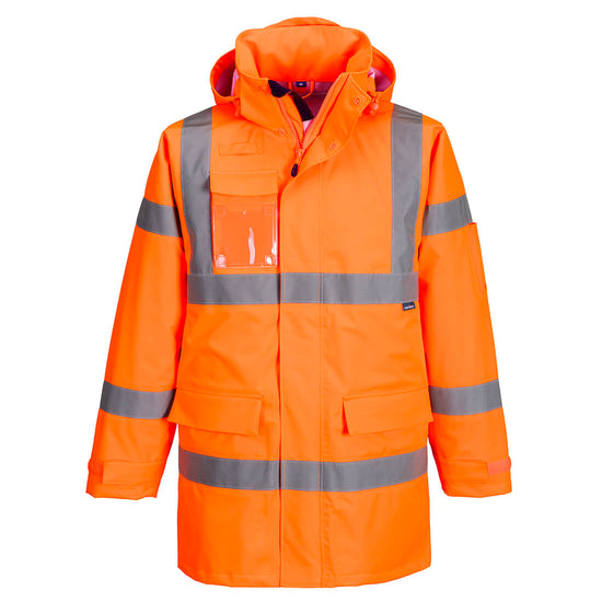 Casaco de chuva Hi-Vis Extreme (3L)-Laranja-S-RAG-Tailors-Fardas-e-Uniformes-Vestuario-Pro