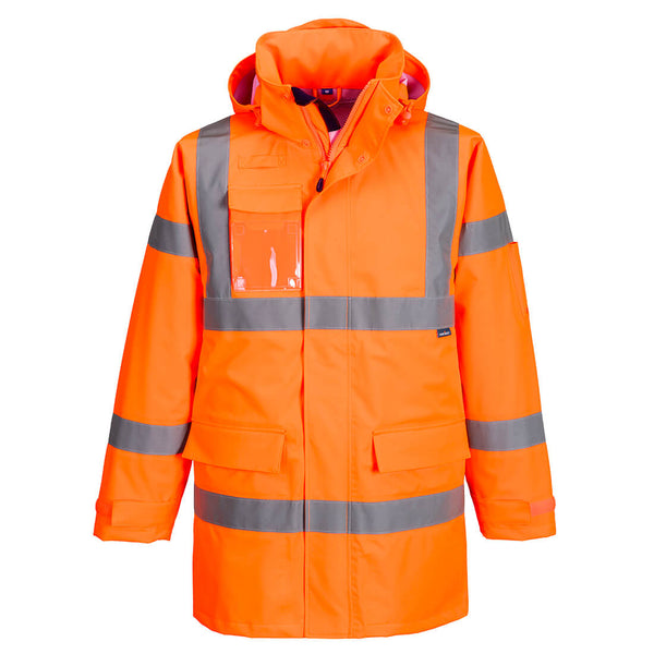 Casaco de chuva Hi-Vis Extreme (3L)-Laranja-S-RAG-Tailors-Fardas-e-Uniformes-Vestuario-Pro
