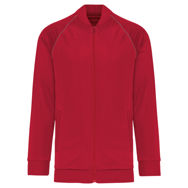Casaco de fato de treino com risca unissexo-Vermelho Desportivo-XS-RAG-Tailors-Fardas-e-Uniformes-Vestuario-Pro