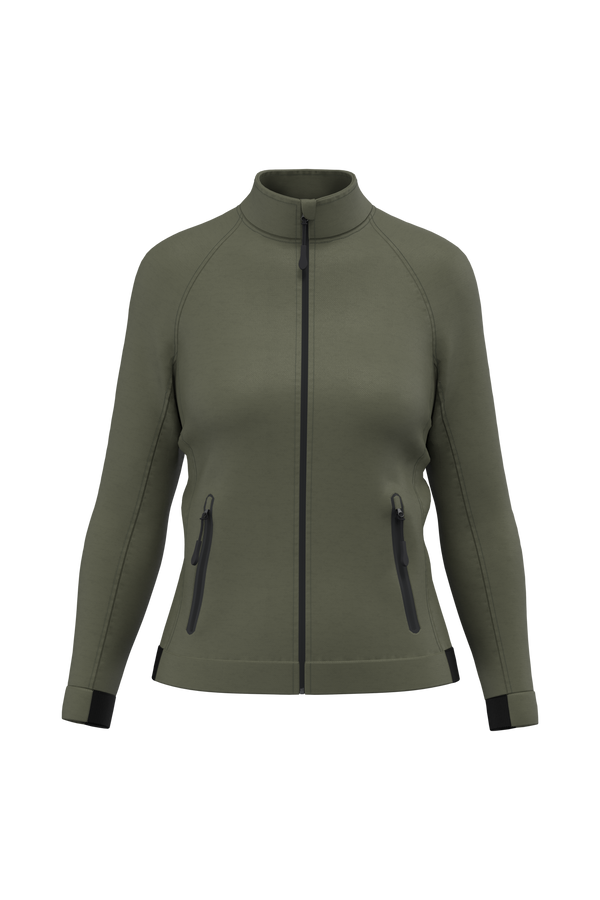 Casaco de senhora com gola subida-Cáqui Desportivo-L-RAG-Tailors-Fardas-e-Uniformes-Vestuario-Pro