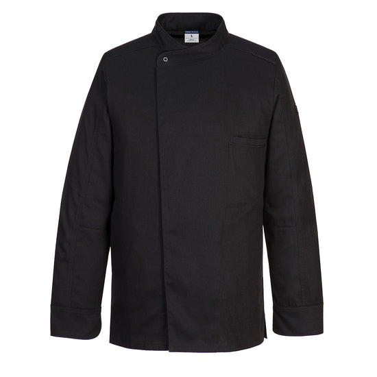 Casaco dos Chefs de Surrey L/S-Preto-L-RAG-Tailors-Fardas-e-Uniformes-Vestuario-Pro