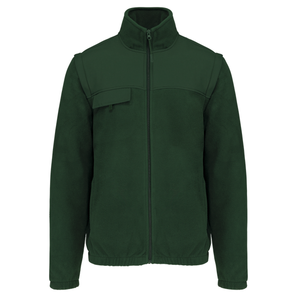 Casaco polar com mangas amovíveis-Forest Green-S-RAG-Tailors-Fardas-e-Uniformes-Vestuario-Pro