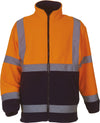 Casaco polar de alta visibilidade-Hi Vis Laranja / Azul Marinho-S-RAG-Tailors-Fardas-e-Uniformes-Vestuario-Pro