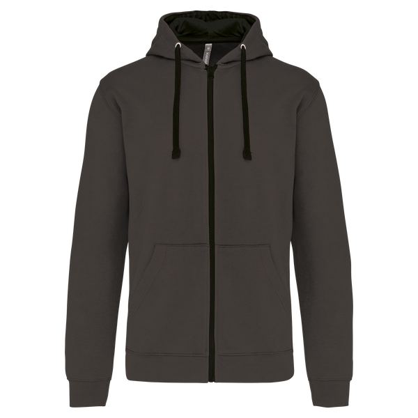 Casaco sweatshirt com capuz em contraste-Cinzento Escuro / Preto-S-RAG-Tailors-Fardas-e-Uniformes-Vestuario-Pro