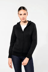 Sweatshirt zippé à capuche pour femme