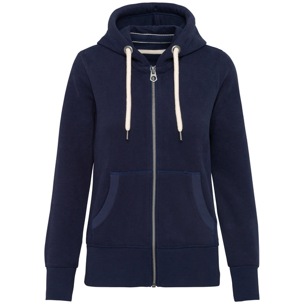 Casaco sweatshirt vintage de senhora com capuz-Vintage Navy-XS-RAG-Tailors-Fardas-e-Uniformes-Vestuario-Pro