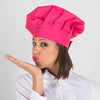 Chapéu Chef Francês com Velcro-Fuscia-Único-RAG-Tailors-Fardas-e-Uniformes-Vestuario-Pro
