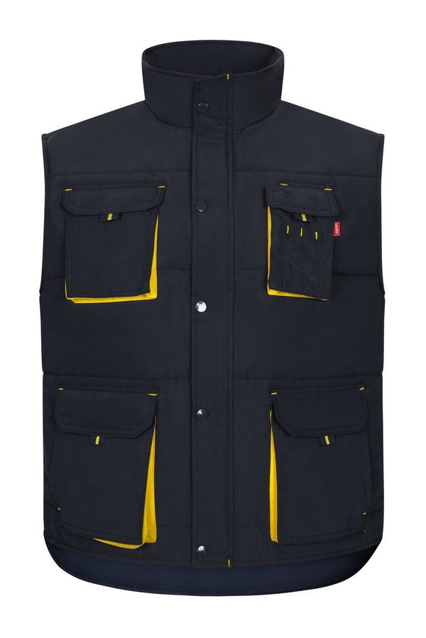 Colete Acolchoado Bicolor Multibolsos-Azul Navy/Amarelo - 61/17-S-RAG-Tailors-Fardas-e-Uniformes-Vestuario-Pro