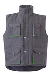 Colete Acolchoado Bicolor Multibolsos-Cinza/Verde Lima-S-RAG-Tailors-Fardas-e-Uniformes-Vestuario-Pro