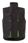 Colete Acolchoado Bicolor Multibolsos-Preto/Verde Lima-S-RAG-Tailors-Fardas-e-Uniformes-Vestuario-Pro
