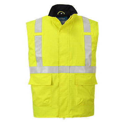 Colete Acolchoado Ignífugo e Anti-estático Bizflame-Amarelo-S-RAG-Tailors-Fardas-e-Uniformes-Vestuario-Pro