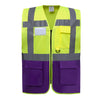 Colete Alta-Visibilidade c/ Bolsos BICOLOR ( 1/2 )-Amarelo/Roxo-S-RAG-Tailors-Fardas-e-Uniformes-Vestuario-Pro