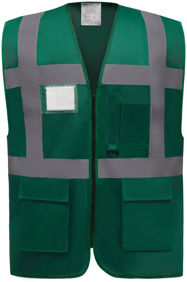 Colete Alta-Visibilidade c/ Bolsos BICOLOR-Verde Paramédico-S-RAG-Tailors-Fardas-e-Uniformes-Vestuario-Pro