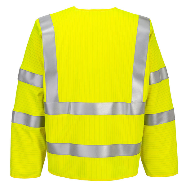 Colete Bizflame Hi-Vis FR de Mangas Compridas com Fecho-RAG-Tailors-Fardas-e-Uniformes-Vestuario-Pro